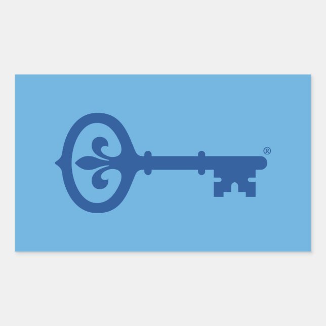 Kappa Kappa Gama Key Symbol Rectangular Sticker (Front)