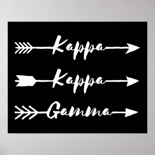 Kappa Kappa Gamma  Arrows Poster