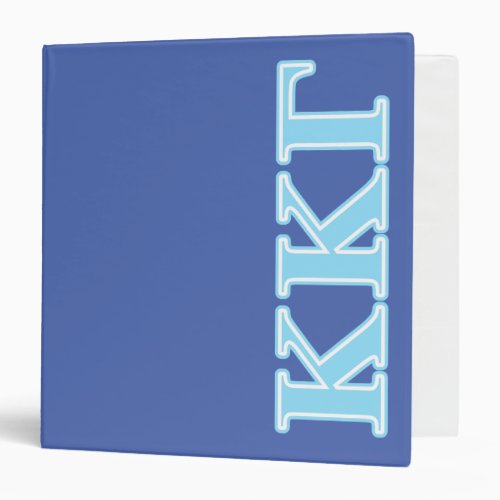 Kappa Kappa Gamma Baby Blue Letters 3 Ring Binder