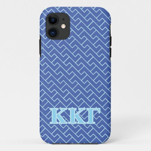 Kappa Kappa Gamma Baby Blue Letters iPhone 11 Case