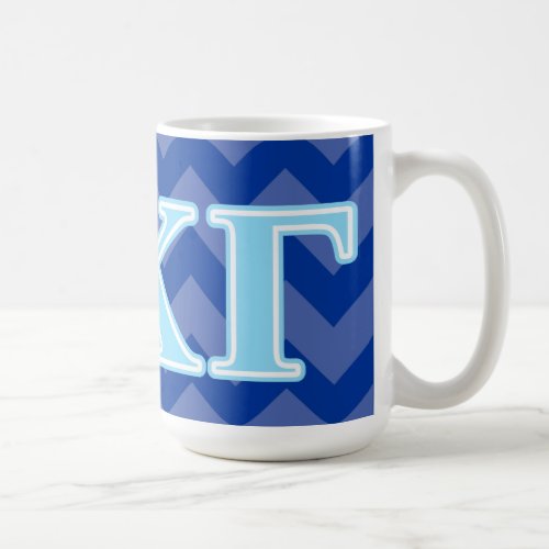 Kappa Kappa Gamma Baby Blue Letters Coffee Mug