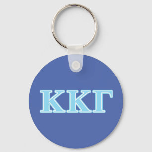 Kappa Kappa Gamma Baby Blue Letters Keychain