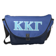 Kappa Kappa Gamma Baby Blue Letters Messenger Bag at Zazzle