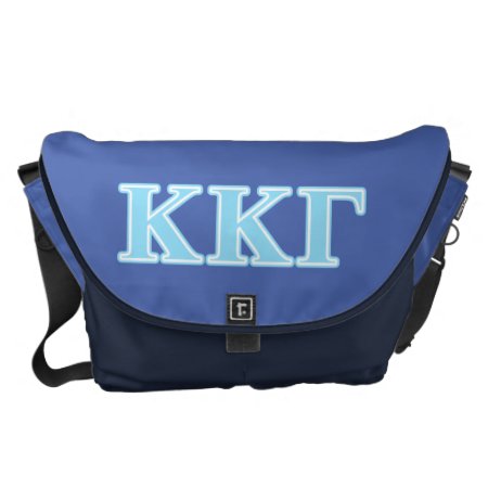 Kappa Kappa Gamma Baby Blue Letters Messenger Bag