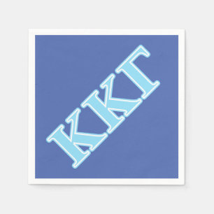 Kappa Kappa Gamma Baby Blue Letters Paper Napkins