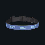 Kappa Kappa Gamma Baby Blue Letters Pet Collar<br><div class="desc">Check out these official Kappa Kappa Gamma designs! Personalize your own Greek merchandise on Zazzle.com! Click the Customize button to insert your own name, class year, or club to make a unique product. Try adding text using various fonts & view a preview of your design! Zazzle's easy to customize products...</div>