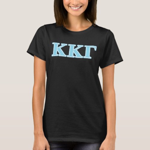 Kappa Kappa Gamma Baby Blue Letters T_Shirt