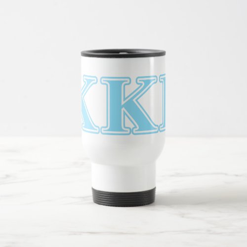 Kappa Kappa Gamma Baby Blue Letters Travel Mug