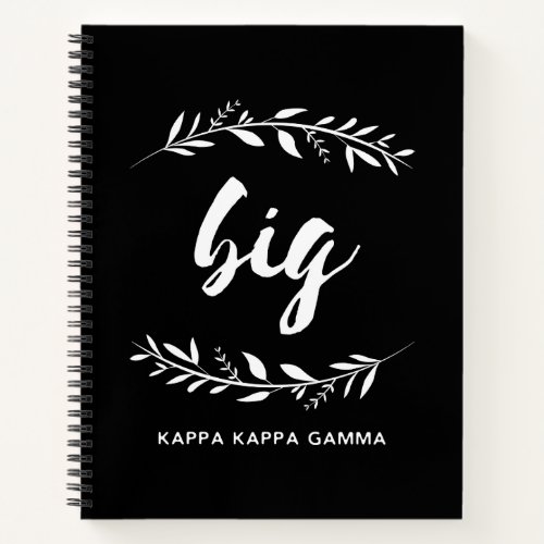 Kappa Kappa Gamma  Big Wreath Notebook