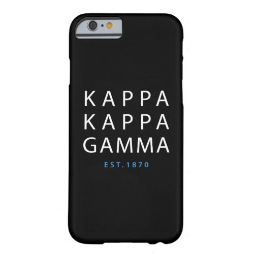 Kappa Kappa Gamma  Est 1870 Barely There iPhone 6 Case