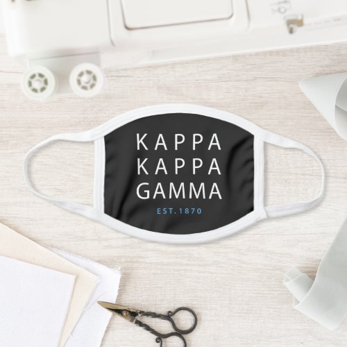 Kappa Kappa Gamma  Est 1870 Face Mask