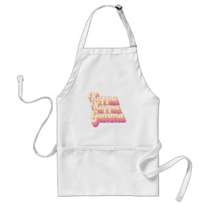 Kappa Kappa Gamma Groovy Script Adult Apron