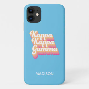 Kappa Kappa Gamma Groovy Script iPhone 11 Case