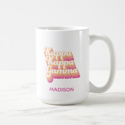 Kappa Kappa Gamma  Groovy Script Coffee Mug