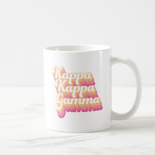 Kappa Kappa Gamma  Groovy Script Coffee Mug