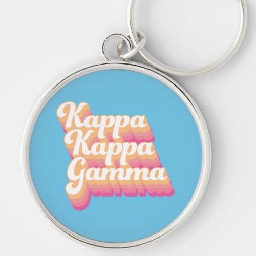 Kappa Kappa Gamma  Groovy Script Keychain