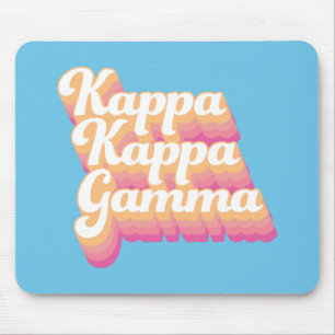 Kappa Kappa Gamma Groovy Script Mouse Pad