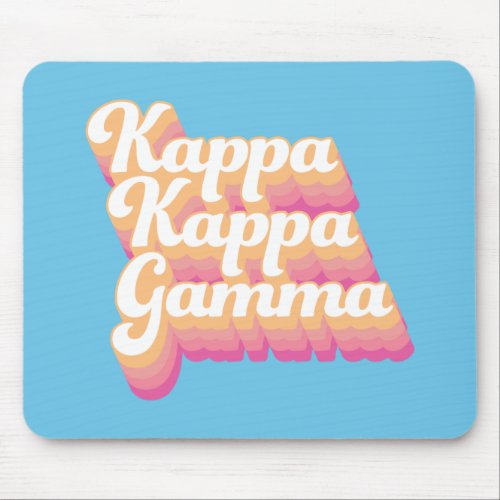 Kappa Kappa Gamma  Groovy Script Mouse Pad