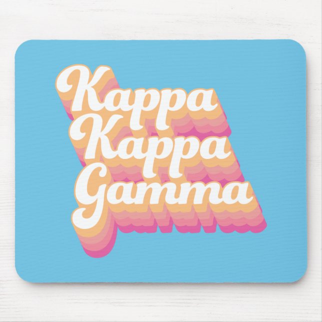 Kappa Kappa Gamma | Groovy Script Mouse Pad (Front)