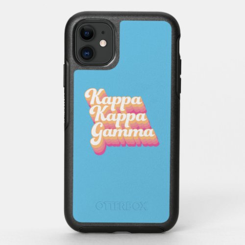 Kappa Kappa Gamma  Groovy Script OtterBox Symmetry iPhone 11 Case