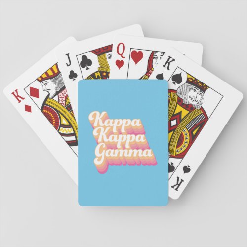 Kappa Kappa Gamma  Groovy Script Playing Cards