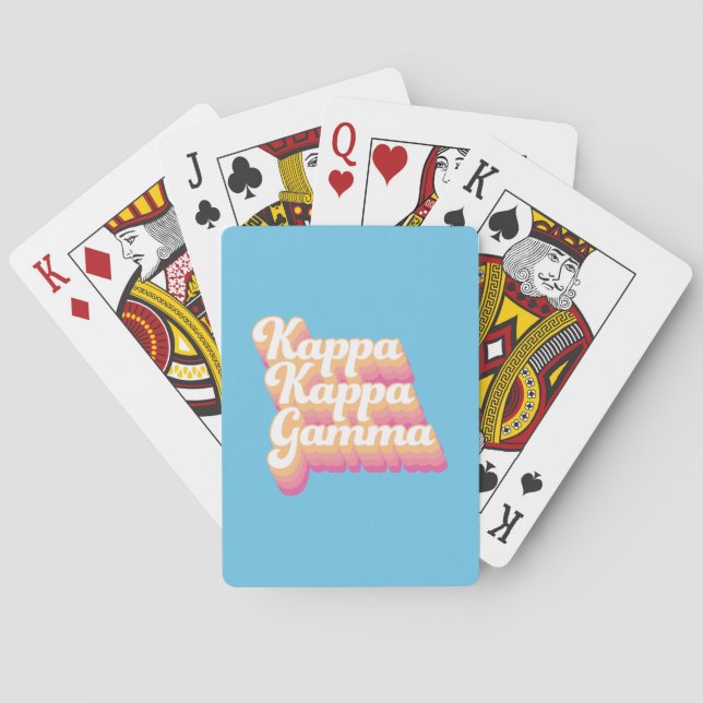 Kappa Kappa Gamma | Groovy Script Poker Cards (Back)