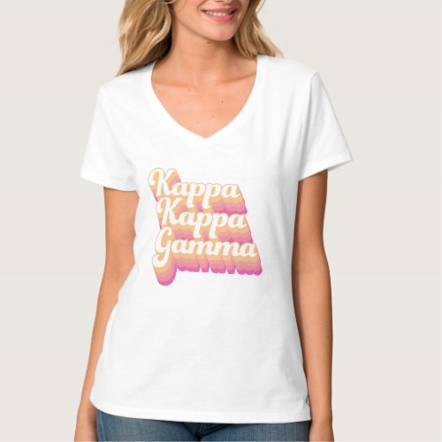 Kappa Kappa Gamma  Groovy Script T_Shirt