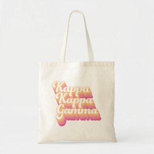 Kappa Kappa Gamma Groovy Script Tote Bag