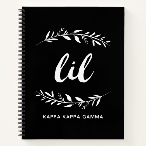Kappa Kappa Gamma  Lil Wreath Notebook
