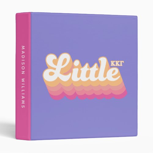 Kappa Kappa Gamma  Little 3 Ring Binder