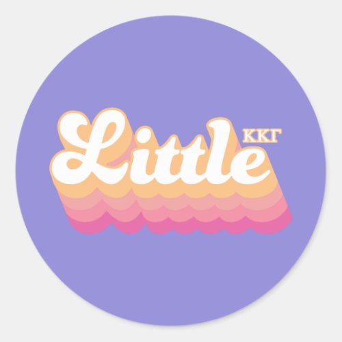 Kappa Kappa Gamma  Little Classic Round Sticker