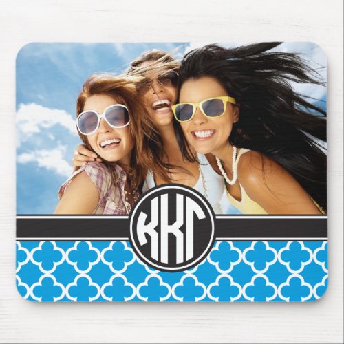 Kappa Kappa Gamma  Monogram and Photo Mouse Pad