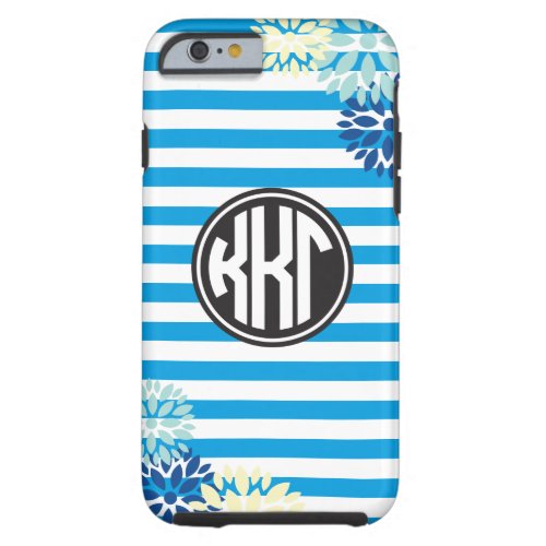 Kappa Kappa Gamma  Monogram Stripe Pattern Tough iPhone 6 Case