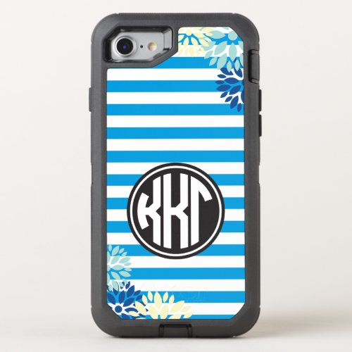 Kappa Kappa Gamma  Monogram Stripe Pattern OtterBox Defender iPhone SE87 Case