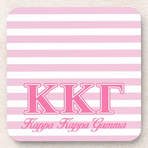 Kappa Kappa Gamma Pink Letters Coaster