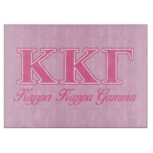 Kappa Kappa Gamma Pink Letters Cutting Board