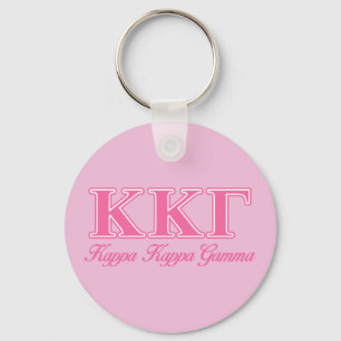 Kappa Kappa Gamma Pink Letters Keychain