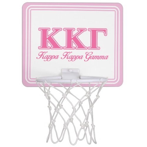 Kappa Kappa Gamma Pink Letters Mini Basketball Hoop