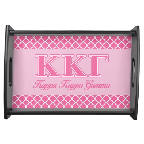 Kappa Kappa Gamma Pink Letters Serving Tray