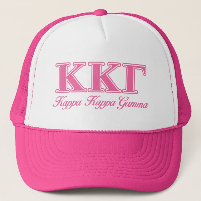 Kappa Kappa Gamma Pink Letters Trucker Hat (Front)
