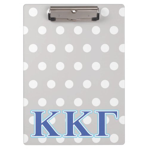 Kappa Kappa Gamma Royal Blue and Baby Blue Letters Clipboard