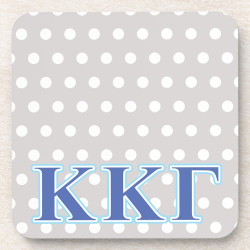 Kappa Kappa Gamma Royal Blue and Baby Blue Letters Coaster
