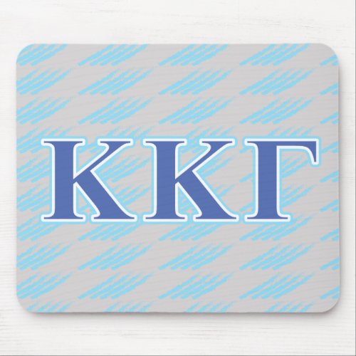 Kappa Kappa Gamma Royal Blue and Baby Blue Letters Mouse Pad