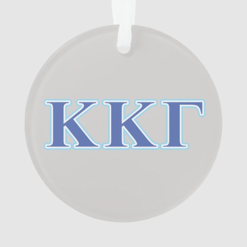 Kappa Kappa Gamma Royal Blue and Baby Blue Letters Ornament