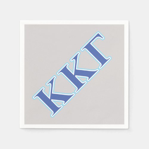 Kappa Kappa Gamma Royal Blue and Baby Blue Letters Paper Napkins
