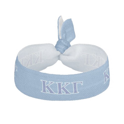 Kappa Kappa Gamma Royal Blue and Baby Blue Letters Ribbon Hair Tie