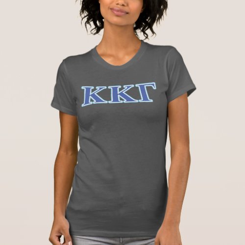 Kappa Kappa Gamma Royal Blue and Baby Blue Letters T_Shirt