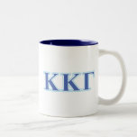 Kappa Kappa Gamma Royal Blue And Baby Blue Letters Two-tone Coffee Mug at Zazzle