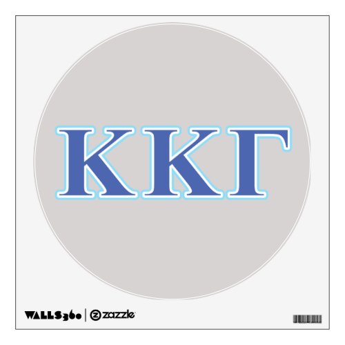 Kappa Kappa Gamma Royal Blue and Baby Blue Letters Wall Decal