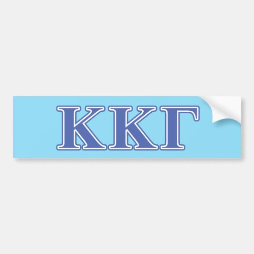 Kappa Kappa Gamma Royal Blue Letters Bumper Sticker